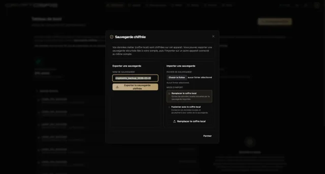 Sauvegarde chiffrée